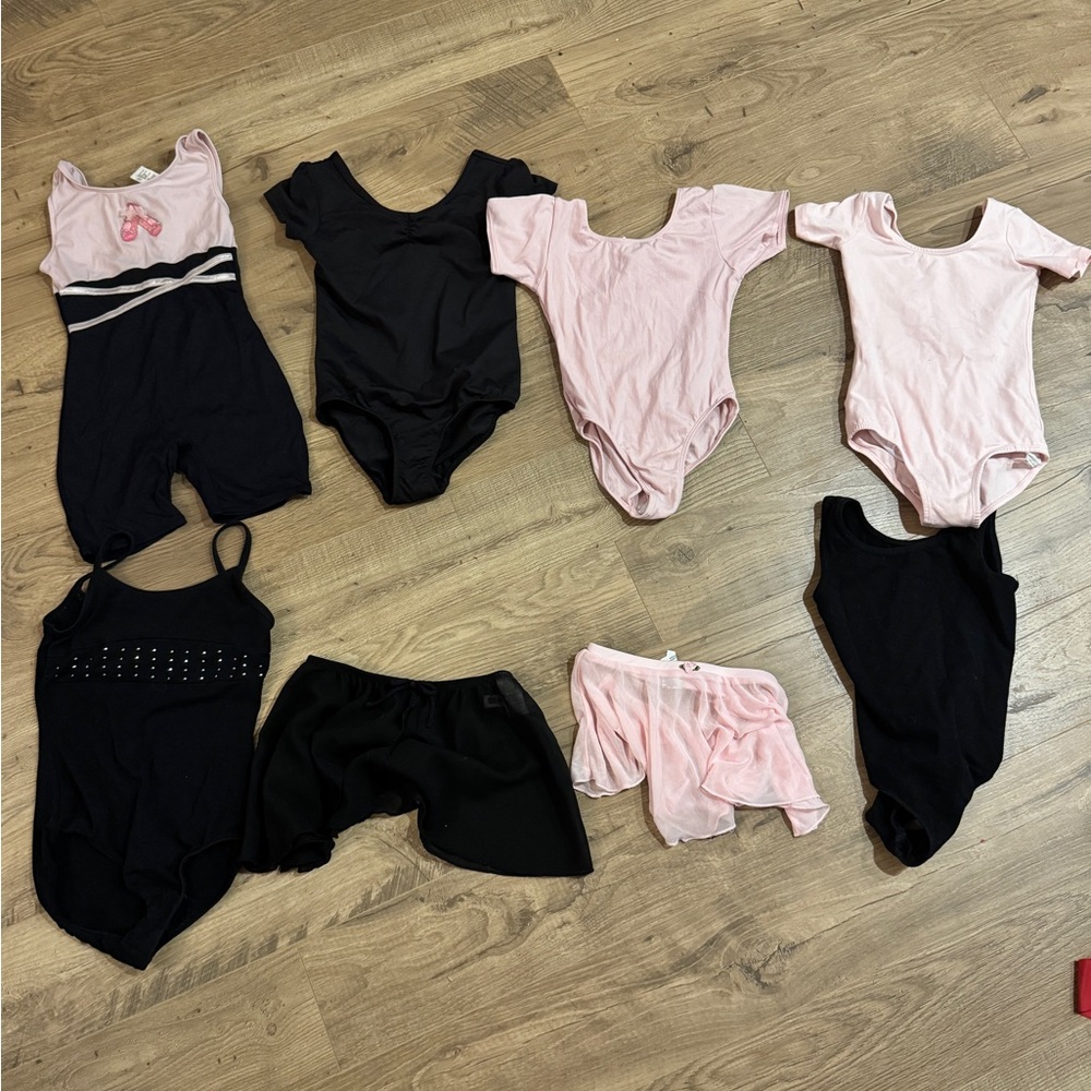 Danskin Kids Bodysuits - Black and Pink Set